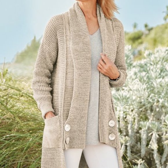 Soft Surroundings Sweaters - Soft Surroundings Oatmeal Cardigan Sweater